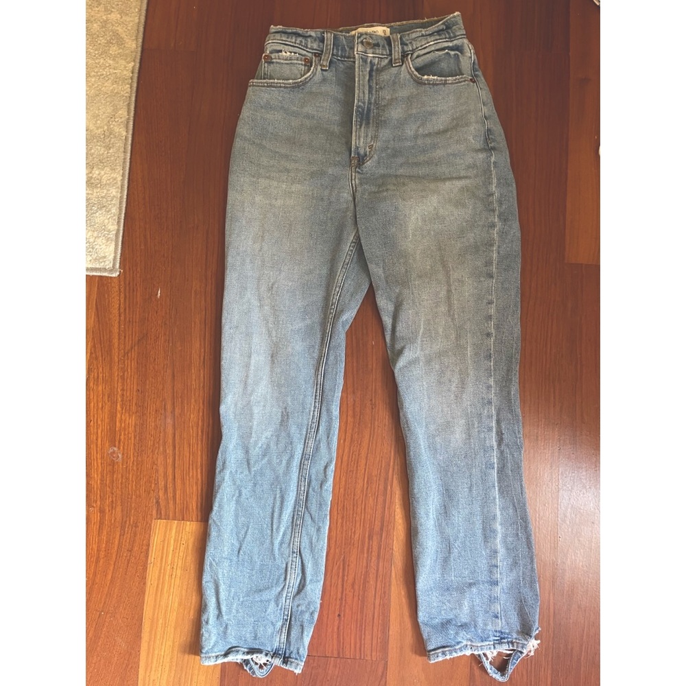 Abercrombie Curve Love Ultra High Rise Ankle Jeans